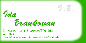 ida brankovan business card